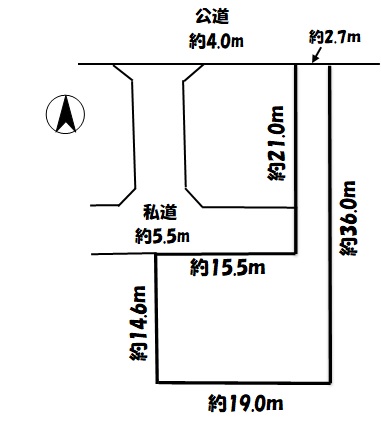 一宮市千秋町　売地　８００万円　千秋小　千秋中の区画図